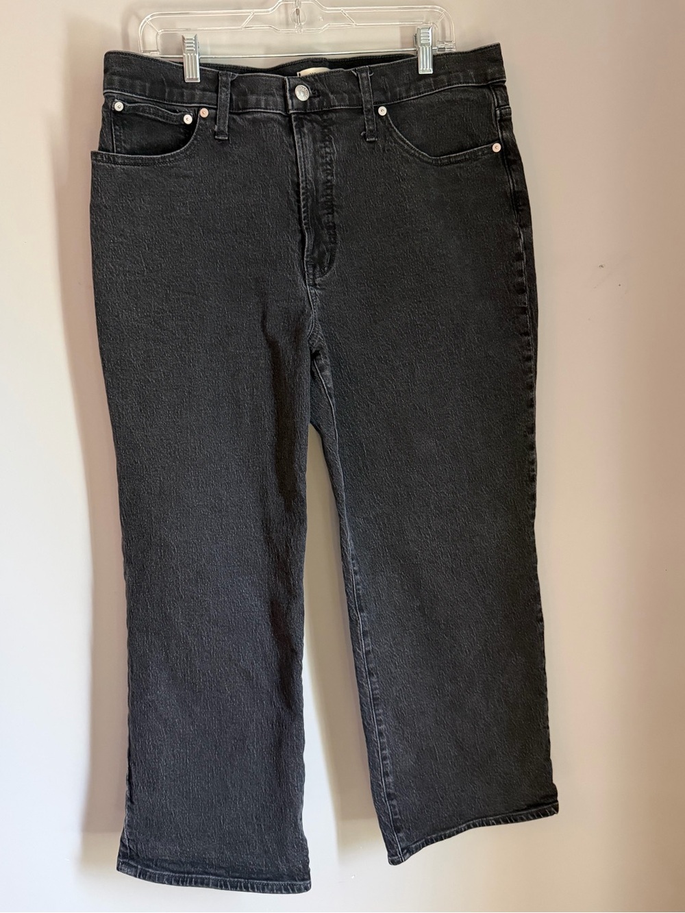 Madewell Perfect Vintage Wide Leg Jeans 33 petite Black